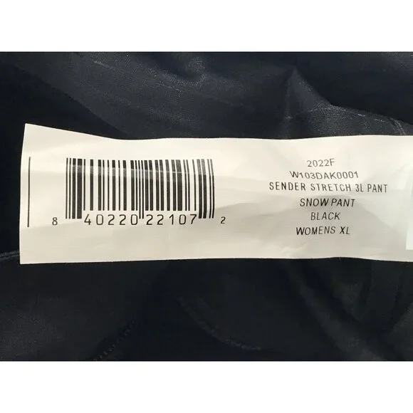 Dakine Sender Stretch 3L Shell Snowboard Pants Womens Size XL Black RECCO